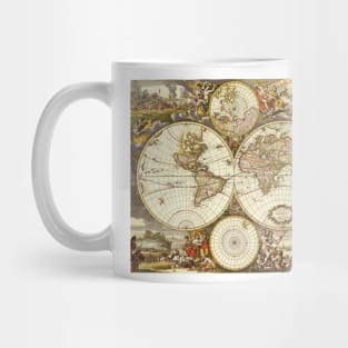 Antique Old World Map by Frederick de Wit, c. 1680 Mug